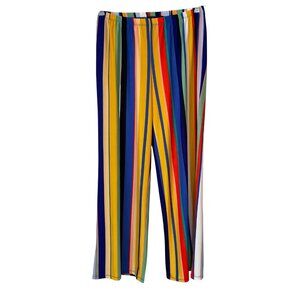 Melissa Paige Womens Multi-Color Striped Stretch Pants M